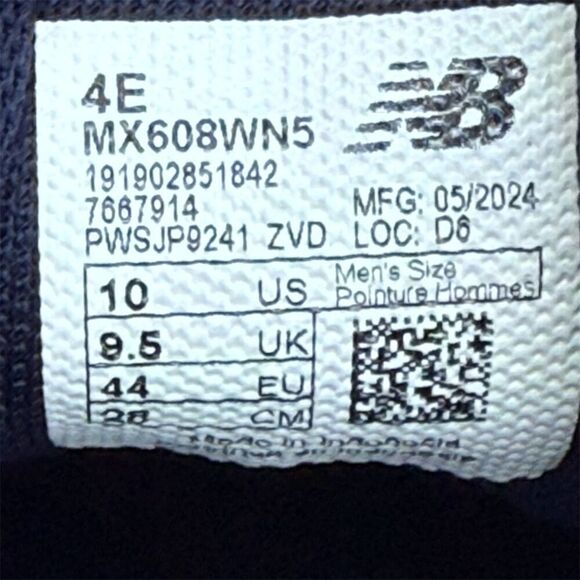 New Balance Men's 608 V5 Cross Trainer Sneakers Size 10 Wide Navy - Picture 14 of 16